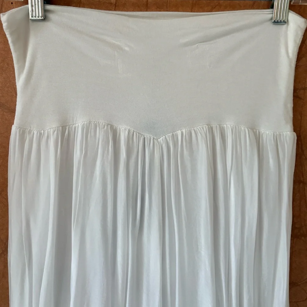 Italian 2-piece flowy ivory Top/Pant Set fit for a beach wedding, guest … - Picture 7 of 16